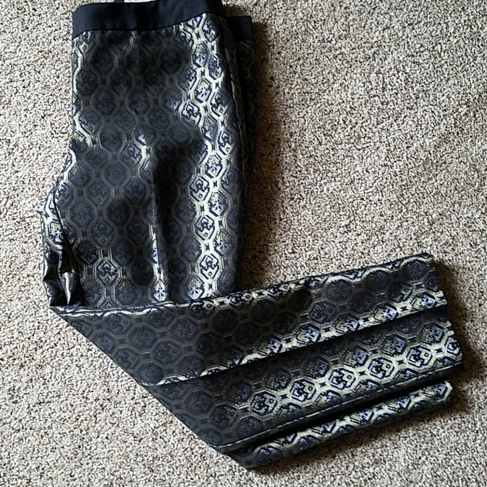 NWT Worthington slim fit brocade pants 4 S